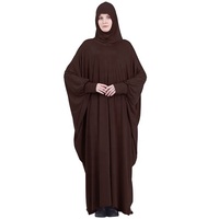 Tissu de lin personnalisable Abaya jilbab plaqué femmes musulmanes nouveau Design Abaya robe couleur unie teinte prière femmes Abaya