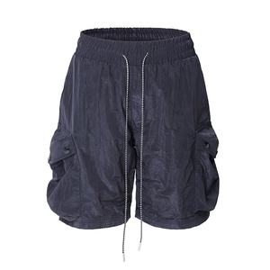 Polyester genou longueur lavé Cargo Shorts pour hommes été Joggers classique Shorts hommes petit élastique basique solide Shorts - Product Image 4