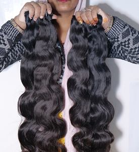 Cheap Raw Bodywave Bundles Proveedor Cabello humano Cutícula alineada Virgen Brillo natural Color Extensiones de cabello humano indio - Product Image 3