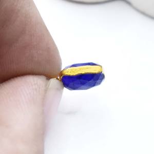 Dije de Zafiro Azul Cuadrado de 8x8mm, Facetado, Chapado en Oro, para Manualidades y Joyería - Product Image 5