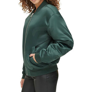 Blouson bomber sportif d'hiver pour femme, léger, avec col montant, ceinture élastique et doublure en nylon, idéal pour les journées actives, tricoté - Product Image 4