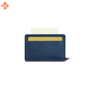 กระเป๋าสตางค์หนังแท้ขนาดเล็กบางสีฟ้า2024สำหรับผู้ชายที่ใส่บัตรแบบมินิมอลลิสต์พร้อมบัตรเครดิตคุณสมบัติของขวัญสุดหรู - Product Image 4