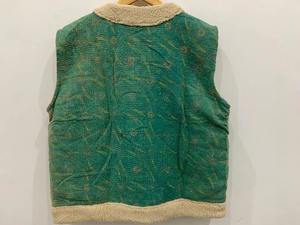 Chaleco afgano marrón Kantha hecho a mano, chaleco bordado bohemio vegano de piel sintética, chaleco bohemio Suedine, chaqueta Hippie - Product Image 5