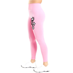Vente en gros 2026 Pantalon de yoga de gymnastique à taille haute 100% coton de marque Legging pour femmes et filles Leggings de yoga à taille élastique - Product Image 4