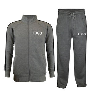 Top qualité 100% coton à capuche pantalons de survêtement personnalisé haute couture bord coupé deux pièces ensemble survêtements - Product Image 6