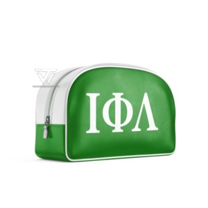 Vêtements de sororité grec Iota Phi Lambda prêt à expédier maquillage en cuir trousse de toilette cosmétique trousse de voyage attirail grec - Product Image 1