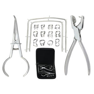 Ensemble de pinces à caoutchouc dentaires manuelles réutilisables en acier inoxydable pour les procédures d'endodontie, kit chirurgical - Product Image 1