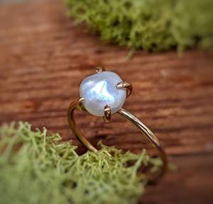 Anillo de plata de primera ley con forma de perla para mujer y niña, sortija, plata esterlina 925 - Product Image 5