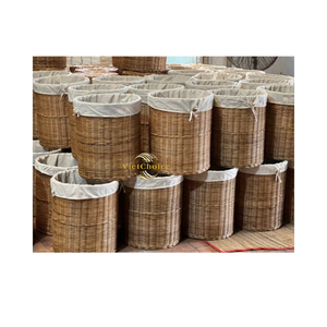 Cesto de Rattan Sostenible, Cesta de Almacenamiento Tejida para Ropa Sucia y Uso Doméstico - Product Image 1