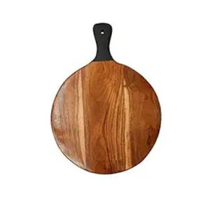 Planche à découper en teck artisanale avec poignée, planche à découper de cuisine et plateau de service pour trancher les légumes et le fromage - Product Image 5