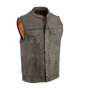 Chaleco de cuero de invierno duradero para hombre, diseño de la mejor calidad, éxito de ventas, chaleco de cuero para hombre - Product Image 1