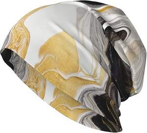 Gorro Holgado de Luna Llena para Hombre y Mujer, Gorro de Calavera Holgado de Estilo Hip-Hop, Gorro de Punto Delgado y Moderno - Product Image 5