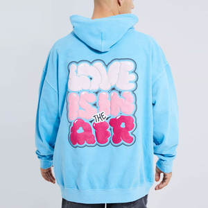 Fabricant sur mesure Sweat à capuche Streetwear imprimé bouffant surdimensionné et lavé à l'acide avec fermeture éclair complète pour hommes, pull brodé - Product Image 2
