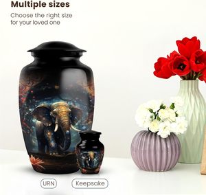 Elefante caminar urnas para cenizas pequeñas urnas para cenizas humanas recuerdo para mujeres urna adulto masculino Mini urnas para cenizas humanas tamaño personalizado - Product Image 4