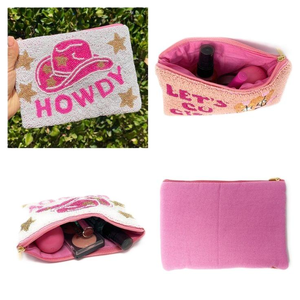 High Quality <b>Square</b> Shape Glass Beads Embroidery Handmade Coin Pouch for Christmas and New Year - Product Image 3