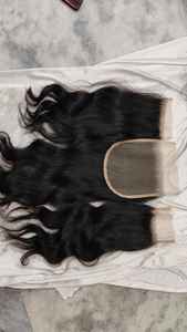 Raw Wholesale Virgin Cuticle Aligned Natural Genius Weft Wavy 6X6 Closures <b>one</b> Vendor Mink <b>Black</b> Indian Temple Human Hair - Product Image 3