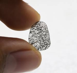 1.00 ct. Poivre de sel naturel gris-noir diamant plat coupé en tranche pour bague de fiançailles ou bijoux en diamant diamants en vrac pour elle - Product Image 5