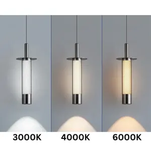 Lámpara Colgante Delgada para Dormitorio, Lámpara de Techo Ajustable de Aluminio y Acrílico para Comedor, Cocina y Dormitorio - Product Image 5