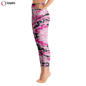 Pantalons de sport taille haute personnalisés, leggings et vêtements de sport pour femmes, vêtements de yoga par Inspire Apparel - Product Image 4