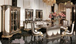 <b>Victorian</b> Style Gold Polished <b>Dining</b> <b>Table</b> & Chairs Premium Quality <b>Dining</b> <b>Table</b> and Chairs Gold <b>Dining</b> Room Furniture Set USA - Product Image 5