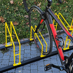 Support de stationnement pour vélos en acier Five Eco 187 x 40 cm, réglable pour 4 vélos de route - Product Image 5
