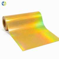 Rouleau de vinyle holographique thermocollant pour la décoration de vêtements, film HTV irisé pour t-shirts, sacs, casquettes