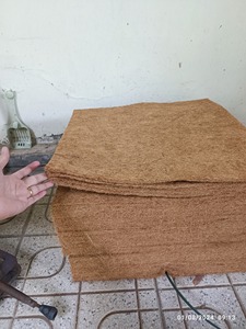 Paillasson moderne en fibre de coco naturelle tissée, écologique, avec dos en PVC antidérapant, pour l'extérieur/l'intérieur - Mme Tarina - Product Image 2