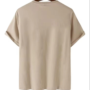 T-shirt personnalisé 100% haut de gamme pur coton épaule tombante t-shirt surdimensionné coton biologique hommes respirant t-shirts - Product Image 1