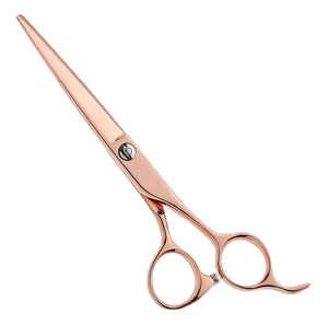 High Quality Professional Barber Scissors with Sharp Blade Tip and <b>Rubber</b> Handle Stainless Steel Blade for Hair Salons - Product Image 3