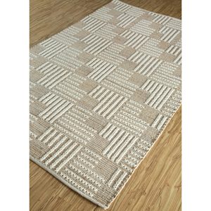 พรมปูพื้นทรงสี่เหลี่ยมผืนผ้าลายทางเรขาคณิต Nomadic Threads รุ่น PDJT-223 สีเบจ-น้ำตาล ทำจากปอกระเจาทอแบบแบน เหมาะสำหรับตกแต่งบ้าน ห้องนั่งเล่น และทางเดิน - Product Image 2