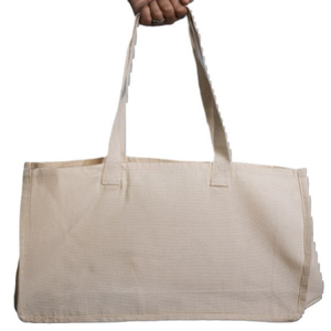 Bolsa de lona de algodón orgánico con logotipo impreso personalizado, bolsa negra reciclada ecológica para compras al aire libre, bolsa estructurada lisa - Product Image 4