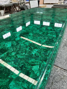 Malachite Stone Dining Table Green Marble <b>Random</b> Table Top Semi Precious Countertop Furniture Hallway Decorative - Product Image 4