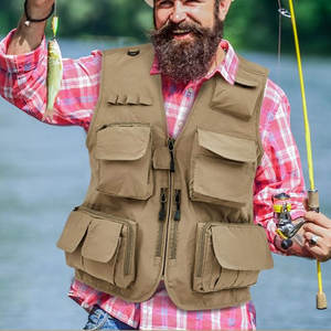 Meilleures ventes de gilets de pêche sur mesure gilet de pêche en polyester gilet de pêche à usage extérieur - Product Image 5