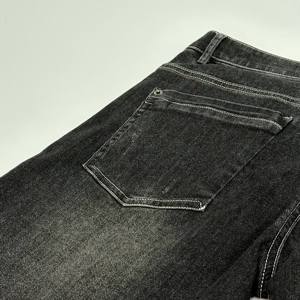 Nouveau personnalisé hommes été décontracté Vintage coupe droite foncé Denim Shorts solide bouton taille moyenne court pour Mans Denim Wear - Product Image 6