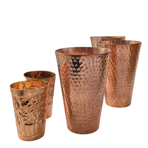 Hammered Work Pure Copper Water Drinking Glass for Kitchen Tabletop Barware <b>Whisky</b> Wine Drinkware Copper Glass For Sale - Product Image 2