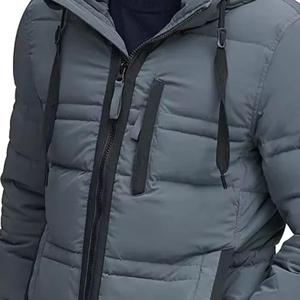 Chaquetas acolchadas cálidas de invierno personalizadas para hombre, abrigo básico de algodón, a prueba de viento, diseño de moda, informal, con cremallera, acolchadas cómodas - Product Image 2