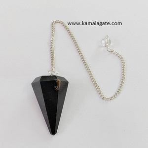 Tourmaline noire naturelle faite à la main 7 Chakra cristal radiesthésie pendule Reiki guérison Feng Shui Style pierre semi-précieuse artisanat - Product Image 1