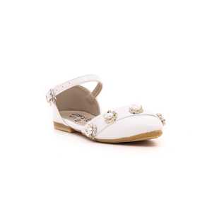 Bombas formales blancas para mujer con tacones de aguja bajos KD0547 para bodas y otras ocasiones formales - Product Image 3