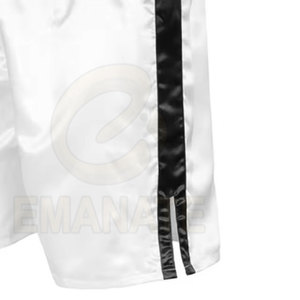Pantalones Cortos MMA de Estilo Urbano con Patrón Sólido, Cintura Elástica Media, Satén Transpirable Antiarrugas, Largo hasta la Rodilla, Ropa Deportiva Personalizable - Product Image 5