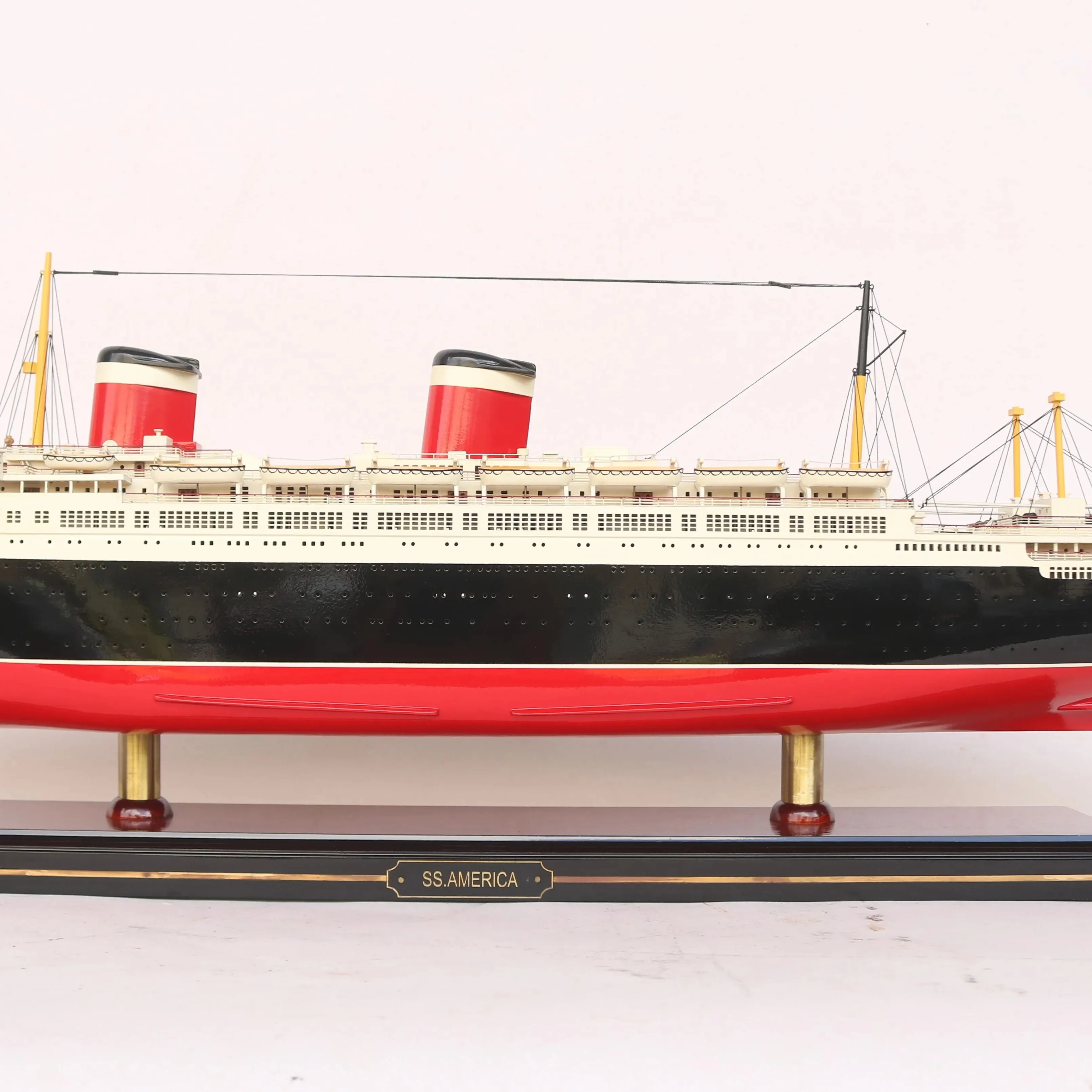 Gia Nhien Fabricante de Barco Modelo de Madeira SS AMÉRICA Desenho Personalizado - MODELO DE NAVIO DE MADEIRA DE ALTA QUALIDADE - Artesanato