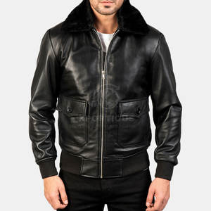 Latest Style Wholesale Windproof <b>Men</b> Leather Fur <b>Jacket</b> Best Selling Waterproof <b>Men</b> Winter <b>Jacket</b> For Online <b>Sale</b> - Product Image 1
