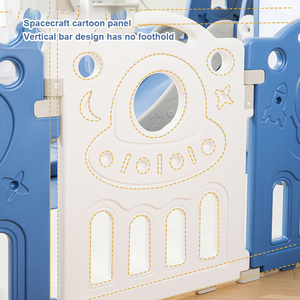 Parc de jeux portable et pliable pour bébés et tout-petits, clôture de sécurité pour enfants, aire de jeux extérieure, centre éducatif ludique - Product Image 5