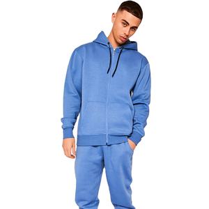 ผู้ผลิตขายส่งชุดวอร์มผู้ชายสำหรับฤดูหนาว ปักโลโก้ได้ตามต้องการ ผ้าฝ้าย 100% ซับในขนแกะ สวมใส่สบาย ชุดลำลองสำหรับเล่นกีฬา เสื้อแจ็คเก็ตและกางเกง - Product Image 1