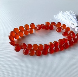 Natural <b>Red</b> Onyx Faceted Pear Shaped Briolette <b>Beads</b> Calibrated Gemstone for Jewelry 8 Inch Strand <b>Beads</b> Loose Stone - Product Image 3