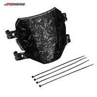JFGRACING Surron Light Bee PP Nummernschild Carbon-Optik Weißes Muster Wassertransferdruck Vordere Motorradabdeckung