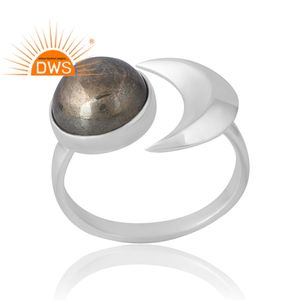 Anillo de piedras preciosas de pirita Natural de Plata de Ley 925 más vendido, joyería personalizada para mujer, regalo para ella - Product Image 1