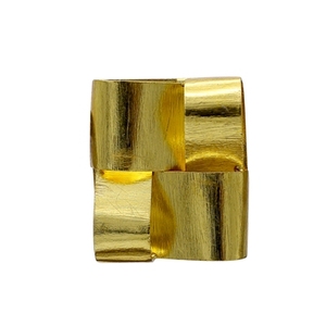 Handmade Brass <b>Cuff</b> Chandelier Stud <b>Earrings</b> Gold Plated in Geometric Vintage Ethnic Style Trendy Party Jewelry - Product Image 3