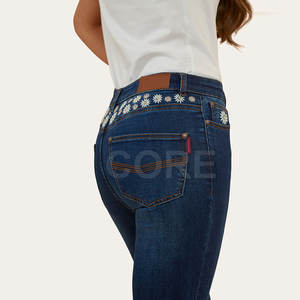 Nouveauté Pantalons jeans évasés pour femmes Pantalons jeans évasés respirants pour femmes de service OEM - Product Image 6