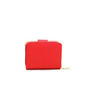 Cartera de cuero genuino hecha a mano para mujer P70805 estilo rojo de lujo con logotipo RFID característica cremallera cierre cadena Decoración - Product Image 1