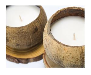 Bougie en cire de soja senteurs personnalisées en coquille de noix de coco, emballage de logo personnalisé cadeau d'aromathérapie fait à la main échantillon gratuit décor de noix de coco fraîche - Product Image 4